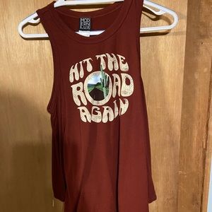 Maroon graphic tank